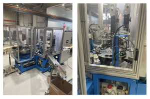 Automated injection molding and ultrasonic welding station for high-volume plastic component production