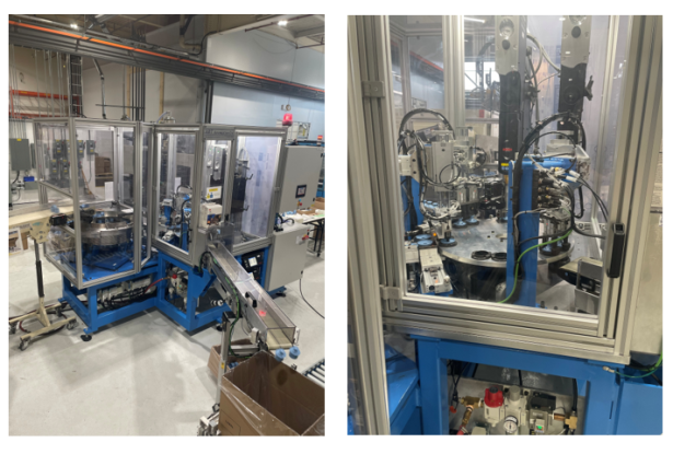 Automated injection molding and ultrasonic welding station for high-volume plastic component production