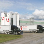Baytech trucks outside of the Ontario based plastic manufacturing facility